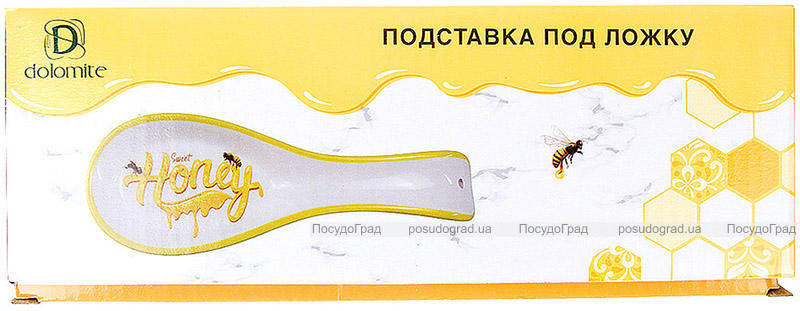 Підставка під ложку "Sweet Honey" 23.5см, керамічна, білий