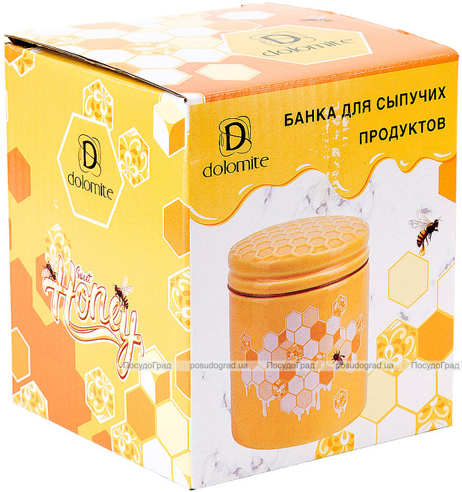 Банка керамічна "Sweet Honey" 480мл для сипучих продуктів, жовтий