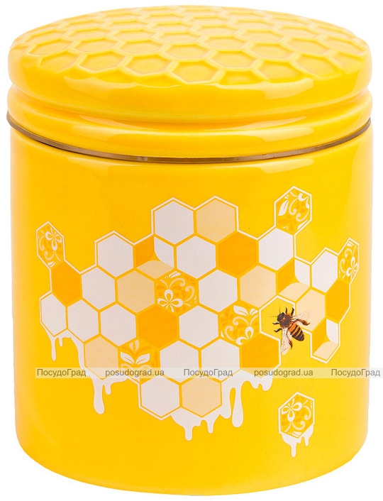 Банка керамічна "Sweet Honey" 480мл для сипучих продуктів, жовтий