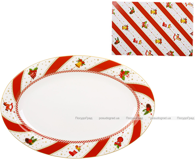 Блюдо фарфоровое "Candyland" овальное 35х25см