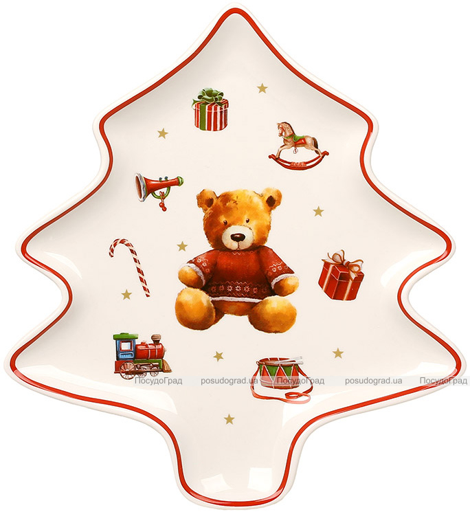Блюдо порцелянове сервірувальне "My Bear" Ялинка 23.5х21.5см в подарунковій коробці