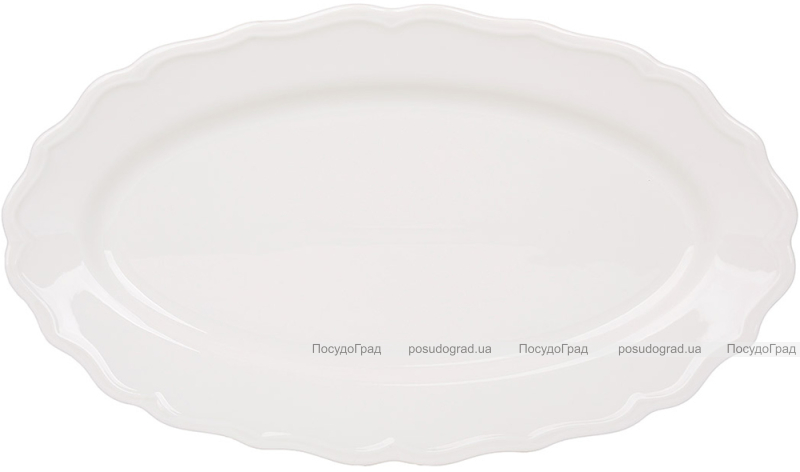 Блюда фарфоровые овальные "Pure White" 36х22см, 6 штук