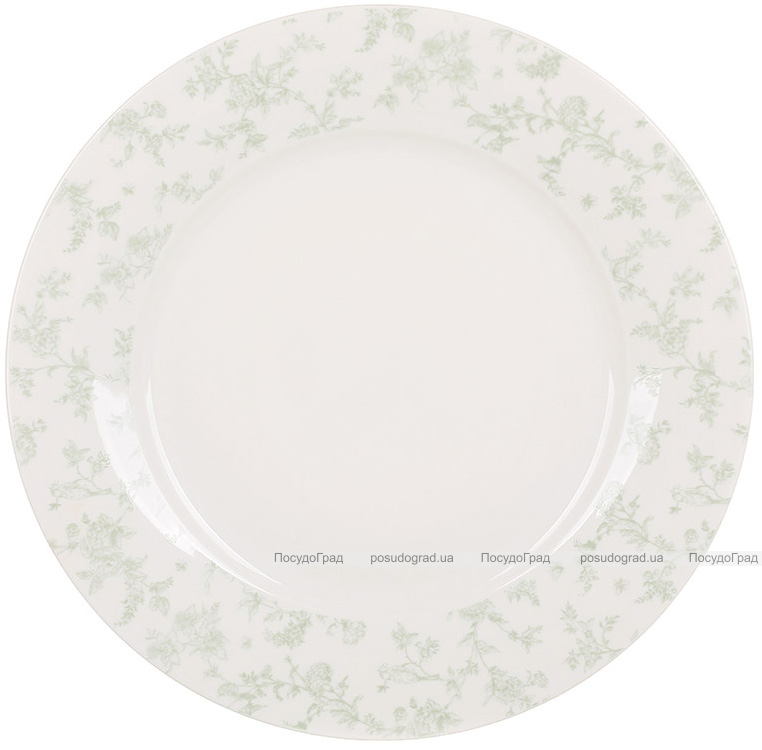 Набір 6 тарілок обідніх "Floral Green" Ø23см, порцеляна