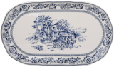 Набор 2 фарфоровых овальных блюда "Heritage Toile" 35.5х20.5см, голубой