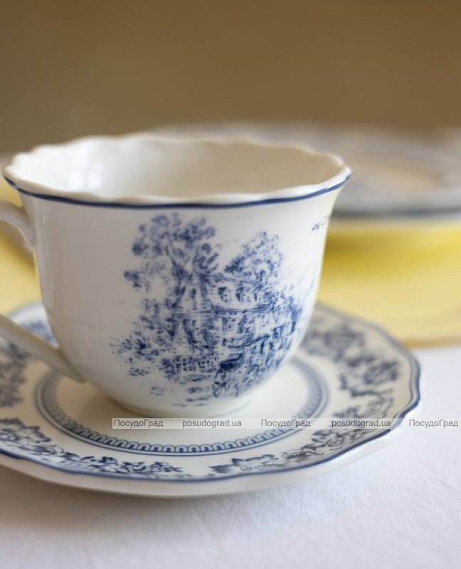 Набор 2 фарфоровых овальных блюда "Heritage Toile" 35.5х20.5см, голубой