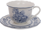 Чайный фарфоровый сервиз "Heritage Toile Blue" 6 чашек 320мл с блюдцами