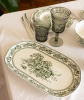Набор 2 фарфоровых овальных блюда "Heritage Toile" 35.5х20.5см, зеленый