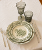 Набор 2 фарфоровых овальных блюда "Heritage Toile" 35.5х20.5см, зеленый