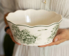 Набор 6 фарфоровых салатников "Heritage Toile Green" 900мл, зеленый орнамент