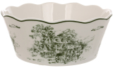 Набор 6 фарфоровых салатников "Heritage Toile Green" 900мл, зеленый орнамент