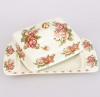 Масленка "Cream Rose" 20см, фарфоровая