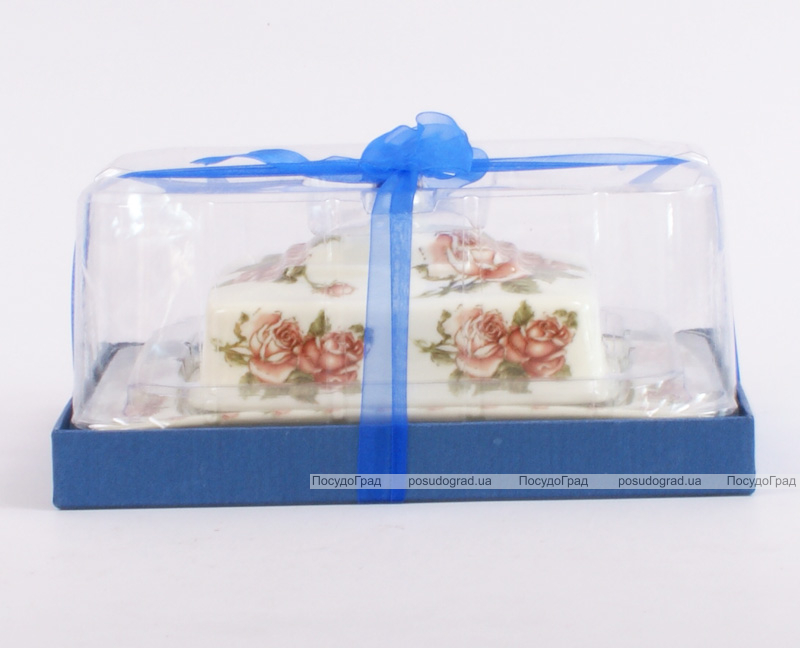 Масленка "Cream Rose" 20см, фарфоровая