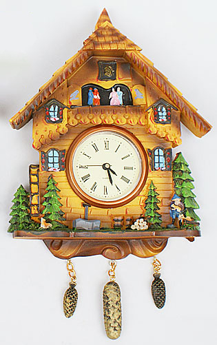 Годинник настінний "Хатинка", 14.5x3x20см