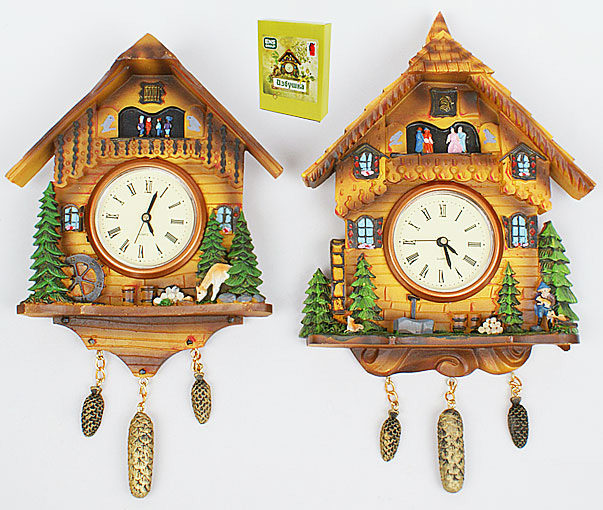 Годинник настінний "Хатинка", 14.5x3x20см