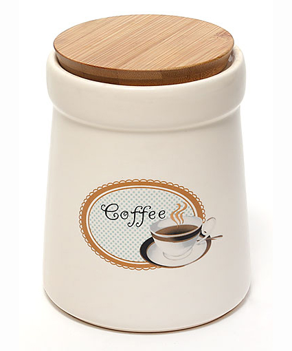 Банка Country Kitchen COFFEE 900мл з бамбуковою кришкою