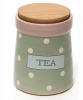 Банка Country Kitchen TEA 900мл зелена з бамбуковою кришкою