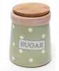 Банка Country Kitchen SUGAR 900мл зелена з бамбуковою кришкою