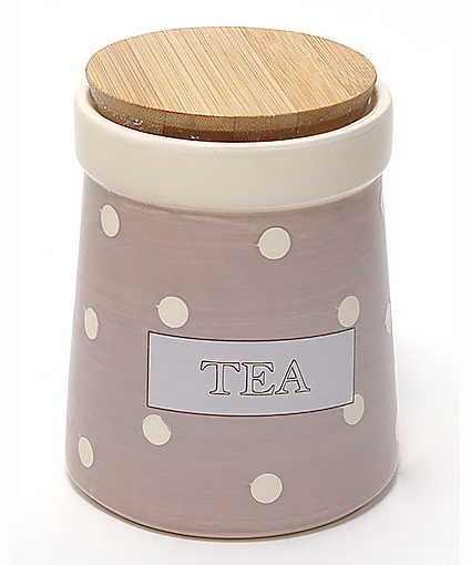 Банка Country Kitchen TEA 900мл рожева з бамбуковою кришкою