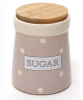 Банка Country Kitchen SUGAR 900мл рожева з бамбуковою кришкою