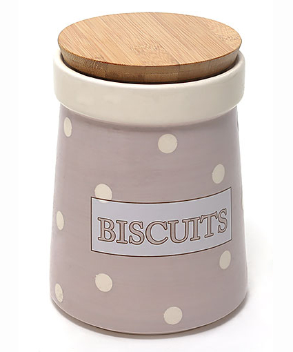 Банка Country Kitchen BISCUITS 1400мл рожева з бамбуковою кришкою