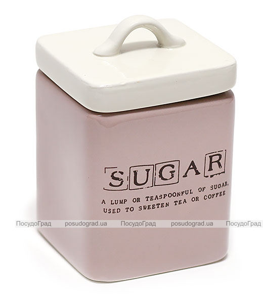 Банка Country Kitchen SUGAR 450мл, квадратна з кришкою