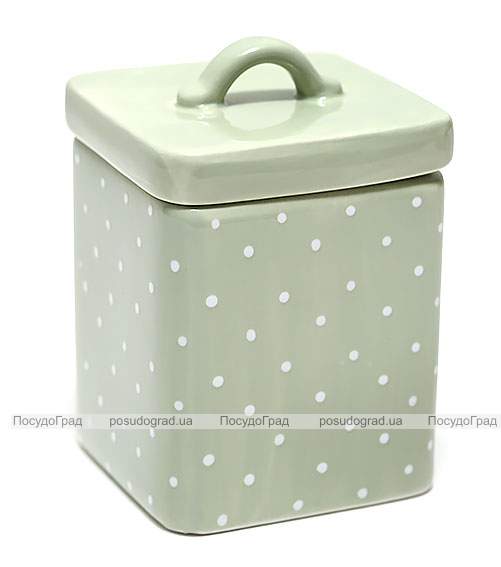 Банка Country Kitchen Green для сипучих продуктів 950мл квадратна