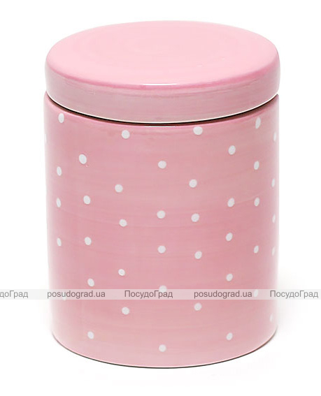 Банка Country Kitchen Pink для сипучих продуктів 500мл кругла