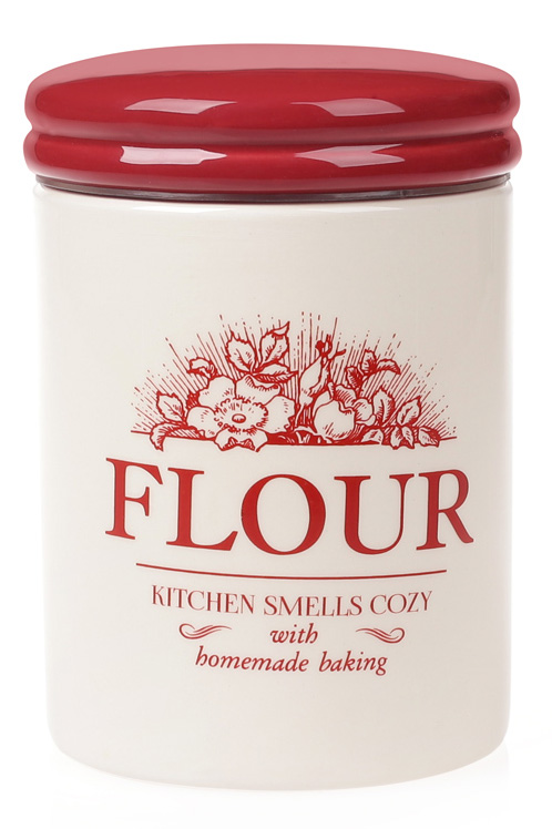 Банка керамическая "Английский Шиповник FLOUR" 630мл для сыпучих продуктов