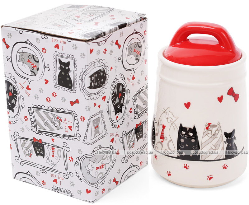Банка керамічна "I Love My Cat" 1л для сипучих продуктів