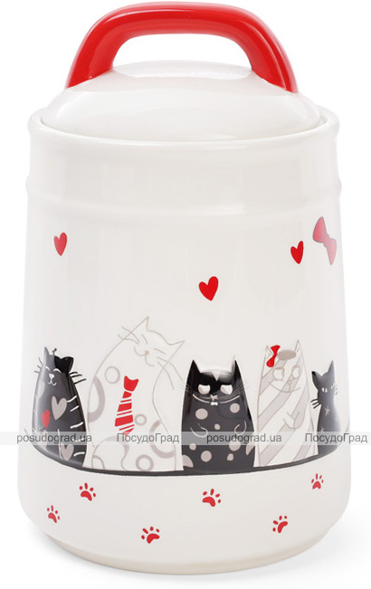 Банка керамічна "I Love My Cat" 1.3л для сипучих продуктів