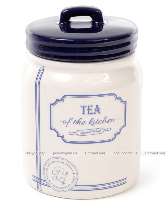 Банка керамическая Red&Blue TEA 900мл, синяя