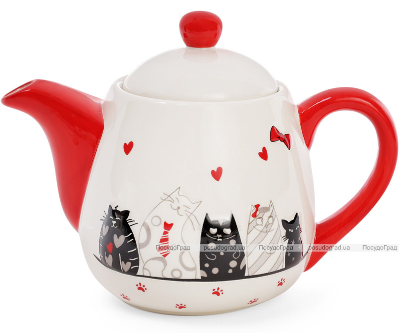 Чайник заварочный "I Love My Cat" 925мл керамический