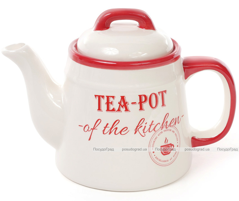 Чайник заварочный Red&Blue TEA-POT 1л красный керамический