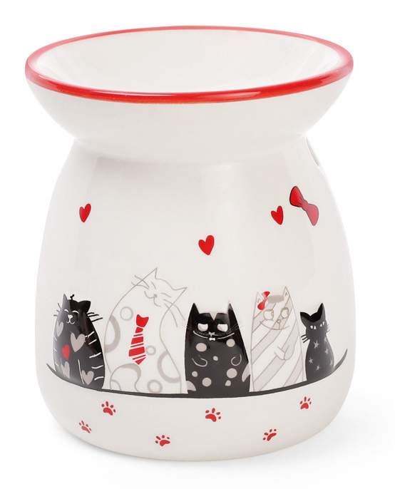 Арома-лампа керамічна "I Love My Cat" Ø9.2х10.6см