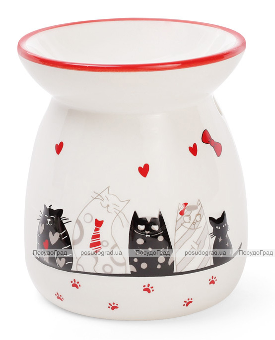 Арома-лампа керамічна "I Love My Cat" Ø9.2х10.6см