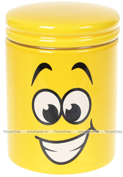 Банка керамічна "Funny Smile" 650мл, кришка з ущільнювачем