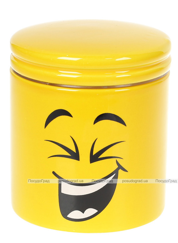 Банка керамічна "Funny Smile" 550мл, кришка з ущільнювачем