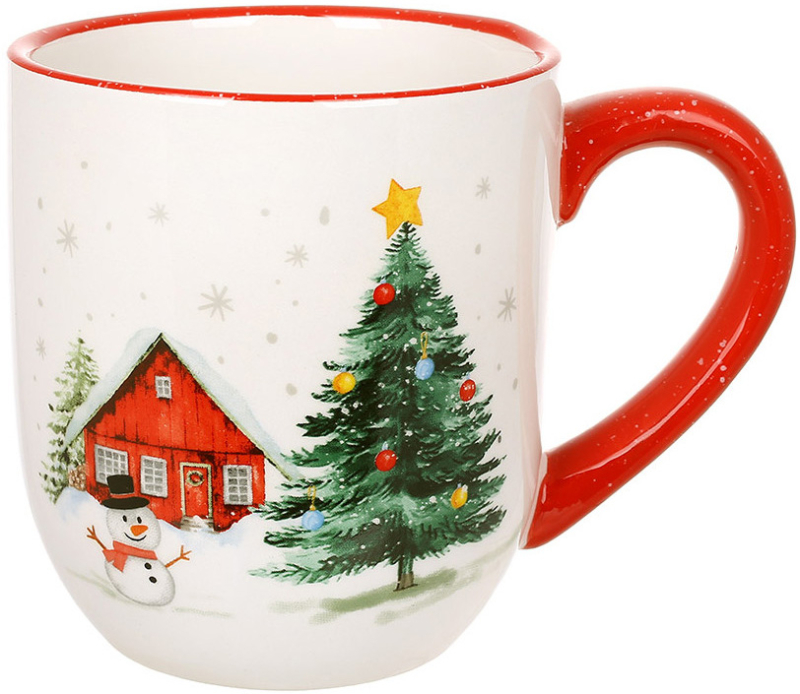 Керамічна чашка "Новорічний хоровод" 500мл