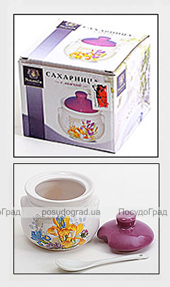 Банка "Iris Flower" 350мл з керамічною ложкою