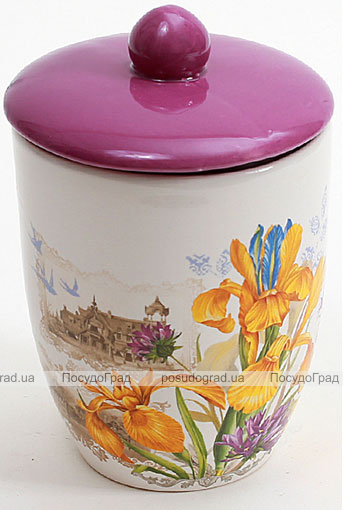 Банка "Iris Flower" Ø10х12см з кришкою