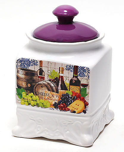 Банка Cheese&Wine 870мл з кришкою для сипучих продуктів