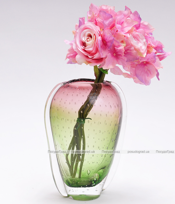 Ваза скляна Bona Glass 22см "Крапля"