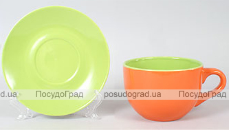 Чашка з блюдцем Sabo Mix Color 740мл