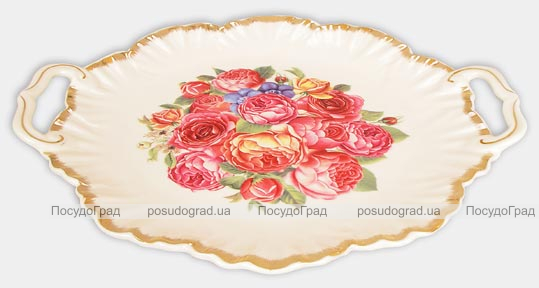 Блюдо-тортовница Bona "Букет" з ручками