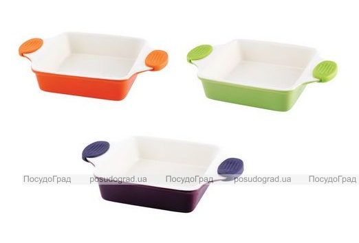 Форма для выпечки керамическая Bergner 13857 со съемными силиконовыми ручками