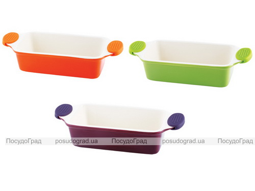 Форма для выпечки керамическая Bergner 13860 со съемными силиконовыми ручками
