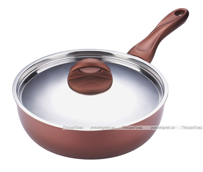 Сковорода-сотейник Bergner Contempo Professional Ø24см зі сталевою кришкою