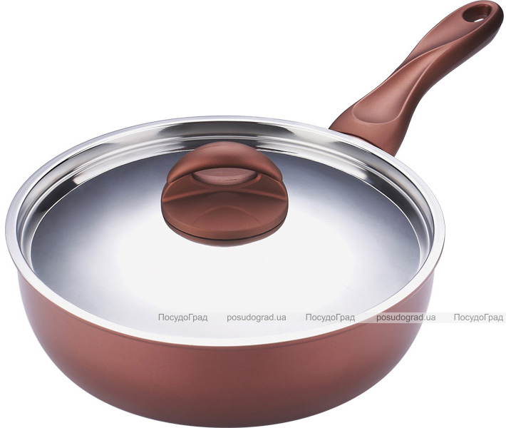 Сковорода-сотейник Bergner Contempo Professional Ø28см зі сталевою кришкою