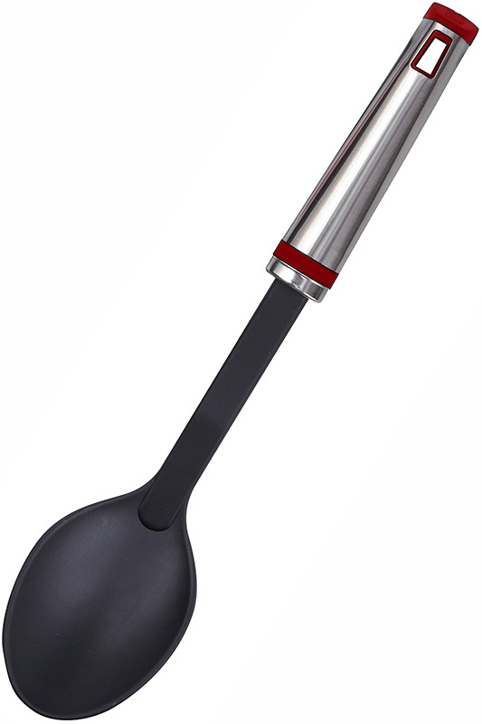 Ложка кухарська Bergner SIGMA 33.5см, нейлонова з металевою ручкою