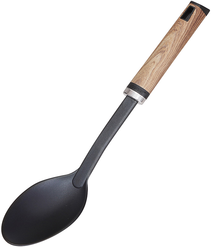 Ложка кухарська Bergner Silenzio 33.5см, нейлонова з металевою ручкою